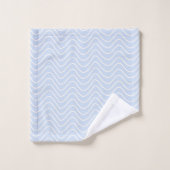 Minimal Line Chevron Patroon Kust Licht Blauw Bad Handdoek (Wasdoekje)