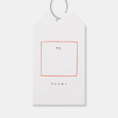 Minimal Lines Holiday Gift Labels Cadeaulabel (Voorkant)