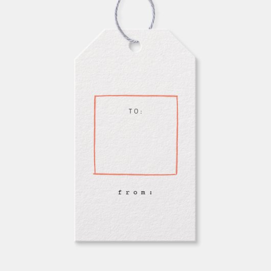 Minimal Lines Holiday Gift Labels Cadeaulabel (Voorkant)