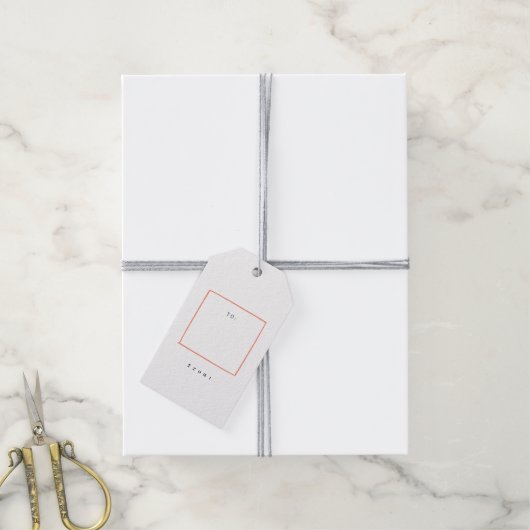 Minimal Lines Holiday Gift Labels Cadeaulabel (Met Touw)