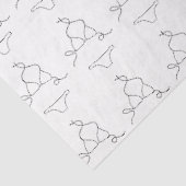 Minimal Lingerie Pattern Chic Feminine Packaging Tissuepapier (Detail)