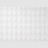 Minimal Lingerie Pattern Chic Feminine Packaging Tissuepapier (Voorkant)