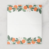 Minimal Little Cutie Citrus Baby shower Place Card Plaatskaartje (Buitenkant ongevouwen)