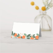 Minimal Little Cutie Citrus Baby shower Place Card Plaatskaartje (Achterkant)