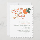 Minimal Little Cutie Clementine Baby shower Kaart (Voorkant)
