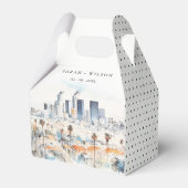 Minimal Los Angeles, Californië Waterverf bruiloft Bedankdoosjes (Voorkant Zijde)