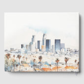 Minimal Los Angeles, Californië Waterverf bruiloft Gastenboek (Achterkant)