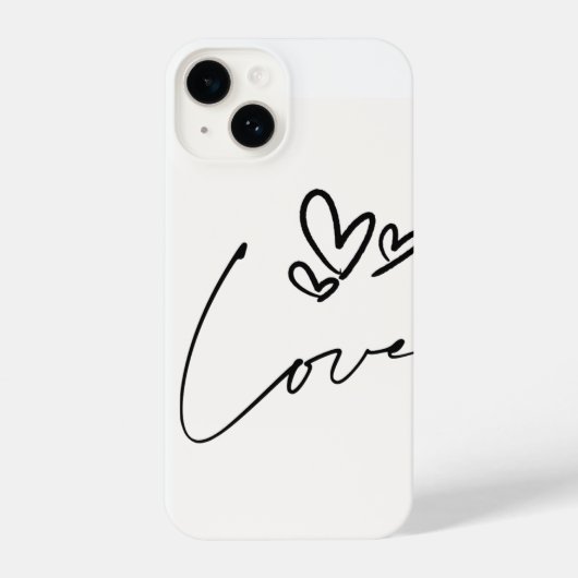 Minimal Love Line Art Heart iPhone Case iPhone Hoesje (Achterkant)