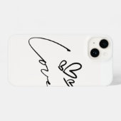 Minimal Love Line Art Heart iPhone Case iPhone Hoesje (Achterkant horizontaal)