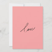 Minimal Love Script — Blush Pink Modern Feestdagenkaart (Voorkant)