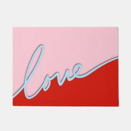 Minimal Love Script Valentijnse Coir Deurmat