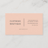 Minimal Luxe Boutique Koraal Moderne Kalligrafie Visitekaartje (Achterkant)
