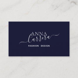 Minimal Luxe Boutique Marine Witte Kalligrafie Visitekaartje