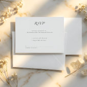 Minimal Luxury | Elegant Modern Black & White RSVP Kaartje