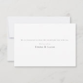 Minimal Luxury | Elegant Modern Black & White RSVP Kaartje (Achterkant)