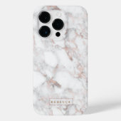 Minimal Luxury Roos-Gold Marble Stone Case-Mate iPhone Case (Achterkant)