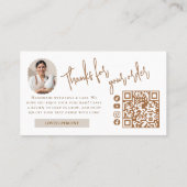 Minimal Made With Love Thanks For Your Order Photo Visitekaartje (Achterkant)