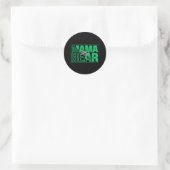 Minimal Mama Bear Typography Art Ronde Sticker (Tas)