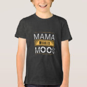 Minimal Mama Mood Moon Bear Design Tri-Blend Shirt (Voorkant)