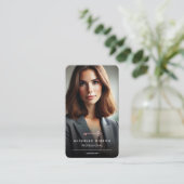 Minimal Marketing Professional Business Card Contactkaartje (Staand voorkant)