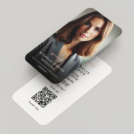 Minimal Marketing Professional Business Card Contactkaartje