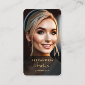 Minimal Marketing Professional Photo Black Sand Visitekaartje (Voorkant)