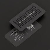 Minimal Marketing Professional Zwart Donker Grijs Visitekaartje