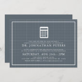 Minimal Mathematician Afstuderen|Uitnodiging voor  Kaart (Voorkant / Achterkant)