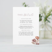 Minimal Mauve Dusty Roos Wedding Details Invoegen Informatiekaartje (Staand voorkant)
