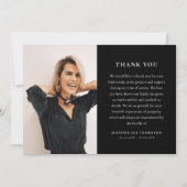 Minimal Memorial Photo & Message Sympathy  Bedankkaart (Voorkant)