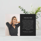 Minimal Memorial Photo & Message Sympathy  Bedankkaart (Staand voorkant)