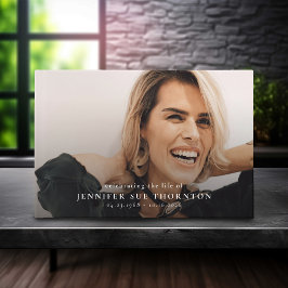 Minimal Memorial Photo & Message Sympathy  Gastenboek