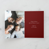 Minimal Merry and Bright Photo kerst Kaart (Binnen)