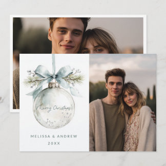 Minimal Merry Christmas Ornament Aankondiging