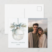 Minimal Merry Christmas Ornament Feestdagenkaart (Voorkant / Achterkant)