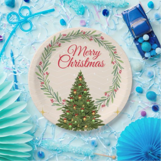 Minimal Merry Christmas Party Design Papieren Bordje (Feest)