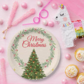 Minimal Merry Christmas Party Design Papieren Bordje (Feest)