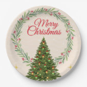 Minimal Merry Christmas Party Design Papieren Bordje (Voorkant)