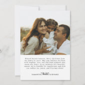 Minimal Merry Christmas Script  Family  6 Photos Feestdagenkaart (Achterkant)