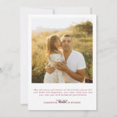 Minimal Merry Christmas Script Family 7 Photos Feestdagenkaart (Achterkant)