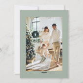 Minimal Merry Christmas Script Fotocollage Wijze Feestdagenkaart (Achterkant)