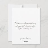 Minimal Merry Christmas Tree Greenery Feestdagenkaart (Achterkant)