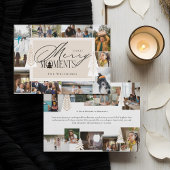 Minimal Merry Moments Year In Review Photo Collage Feestdagenkaart