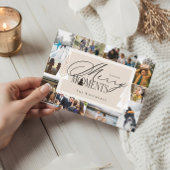 Minimal Merry Moments Year In Review Photo Collage Feestdagenkaart