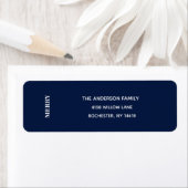 Minimal MERRY | Navy Blue Holiday Address Label (Insitu)