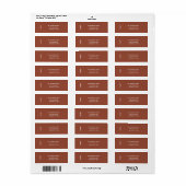 Minimal MERRY | Terracotta Holiday Address Label (Full Sheet)