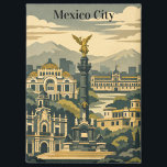 Minimal Mexico City Vintage Travel CDMX Magneet<br><div class="desc">From the historic Zócalo to the leafy streets of Condesa, Mexico City is a masterpiece of culture and color. This minimalist illustration on a magnet uses a retro color palette and clean lines to celebrate the architectural beauty and lively spirit of the Mexican capital. Whether you’re a traveler who fell...</div>