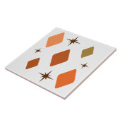Minimal Mid Mod Diamonds Sinaasappel Tegeltje (Zijkant)