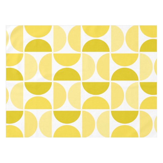 Minimal Midcentury Bowls Art Yellow Tafelkleed (Voorkant (Horizontaal))