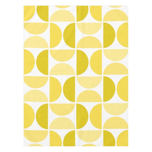 Minimal Midcentury Bowls Art Yellow Tafelkleed (Voorkant)